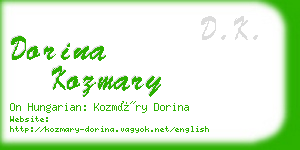 dorina kozmary business card